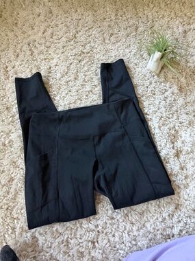 Women’s workout sporty athletic thick Align High-Rise Pant with Pockets black f